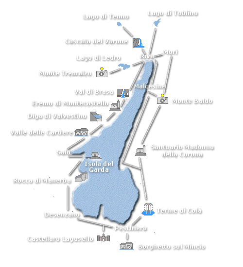 Lago di Garda mappa escursioni